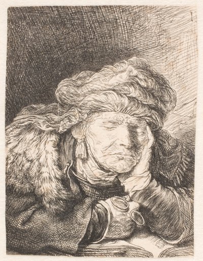 Jan Uytenbogaert, predikant van de sekte van Arminiaanse remonstranten door Rembrandt van Rijn