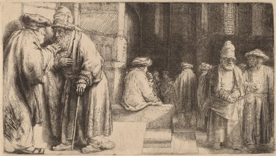 Joden in de Synagoge, 1648 door Rembrandt van Rijn