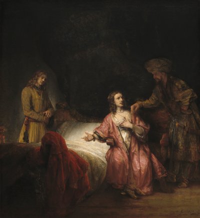 Jozef beschuldigd door de vrouw van Potifar, 1655 door Rembrandt van Rijn