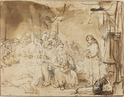 Jozef Vertelt Zijn Dromen door Rembrandt van Rijn