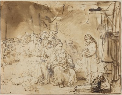 Jozef vertelt over zijn dromen door Rembrandt van Rijn