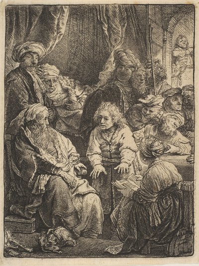 Jozef vertelt zijn dromen door Rembrandt van Rijn