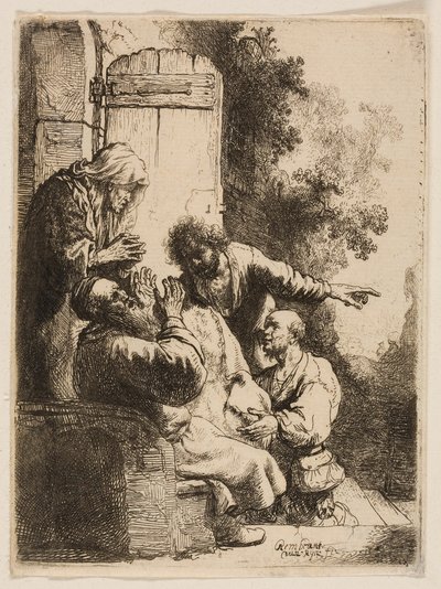 Jozefs jas naar Jakob gebracht door Rembrandt van Rijn