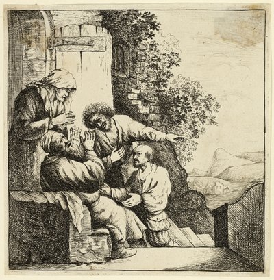 Jozefs jas naar Jakob gebracht door Rembrandt van Rijn