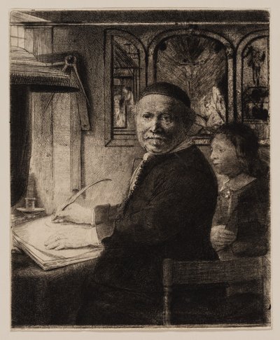 Lieven Willemsz van Coppenol, Schrijfmeester: De Kleinere Plaat door Rembrandt van Rijn