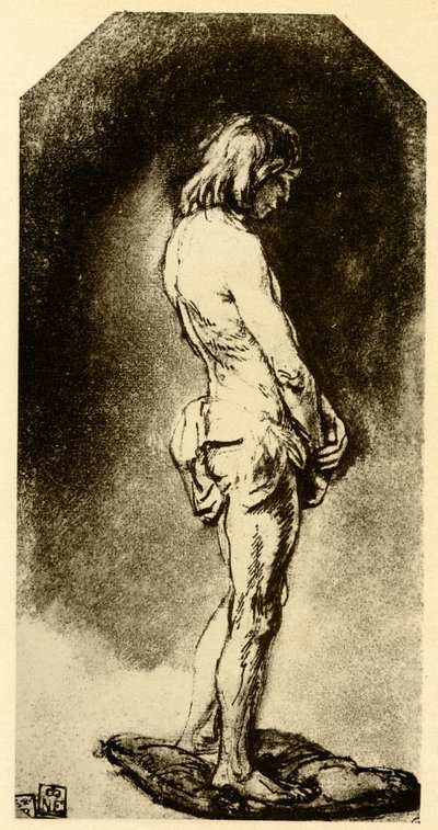 Mannelijk naakt door Rembrandt van Rijn