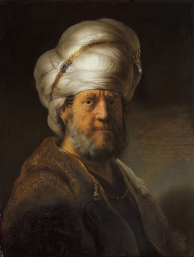 Man in oosters kostuum. 1635 door Rembrandt van Rijn