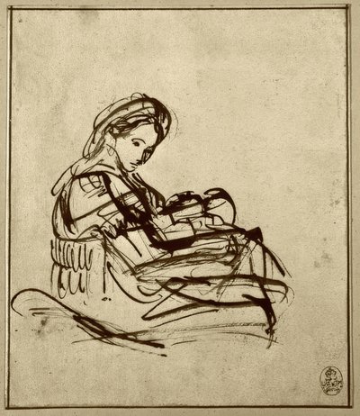 Maria met het Kind door Rembrandt van Rijn