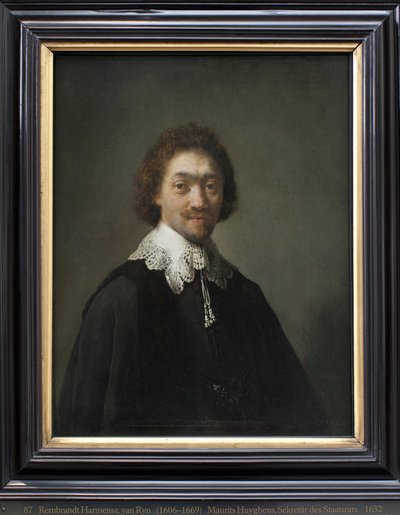 Maurits Huygens, staatssecretaris in Lahaye (Nederland) door Rembrandt van Rijn