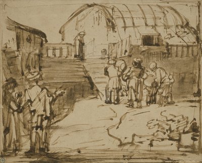 De Ark van Noach, 1660 door Rembrandt van Rijn
