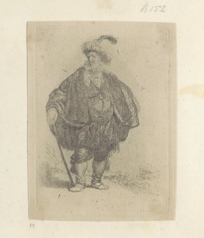 Perzische man door Rembrandt van Rijn