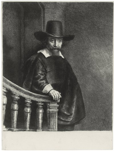 Portret van dokter Ephraim Bueno door Rembrandt van Rijn