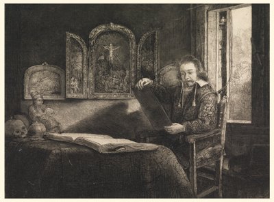 Portret van Abraham Francen door Rembrandt van Rijn