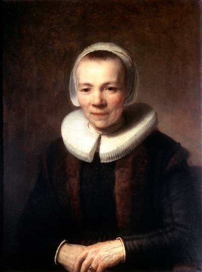 Portret van Baartje Martens-Doomer, ca. 1640 door Rembrandt van Rijn