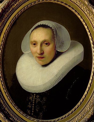Portret van Cornelia Pronck, vrouw van Albert Cuyper, op 33-jarige leeftijd, 1633 door Rembrandt van Rijn
