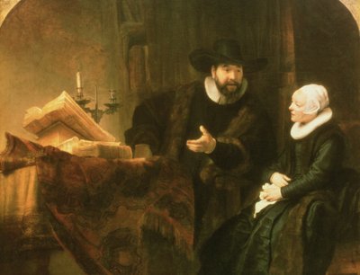 Portret van Cornelius Anslo en zijn Vrouw, 1641 door Rembrandt van Rijn