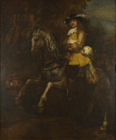Portret van Frederick Rihel te Paard, ca 1663 door Rembrandt van Rijn