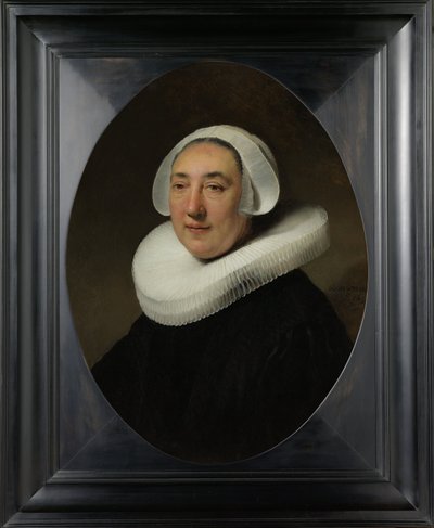 Portret van Haesje Jacobsdr van Cleyburg, 1634 door Rembrandt van Rijn