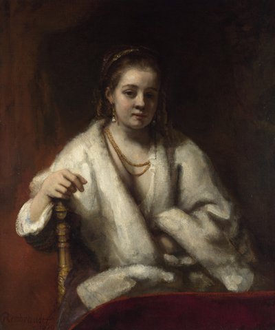 Portret van Hendrickje Stoffels, ca. 1655-1656 door Rembrandt van Rijn