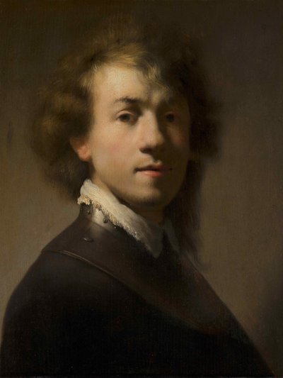Portret van Rembrandt met een gorget, ca. 1629 door Rembrandt van Rijn