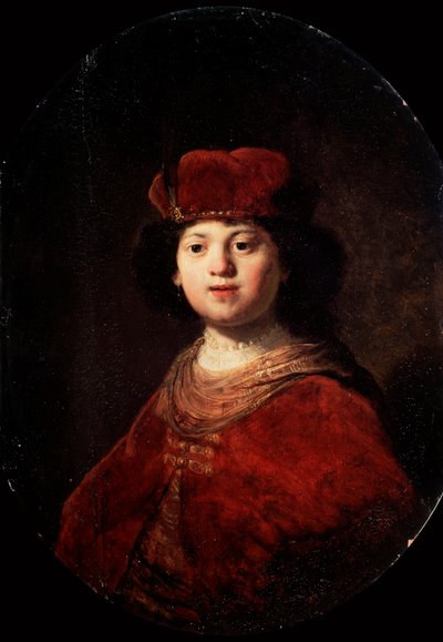 Portret van een Jongen door Rembrandt van Rijn
