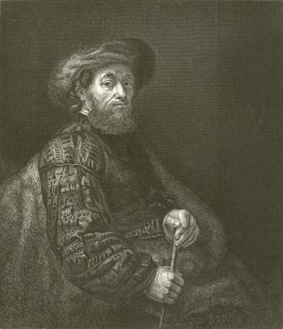 Portret van een Jood door Rembrandt van Rijn