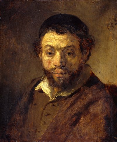 Portret van een jonge Jood door Rembrandt van Rijn