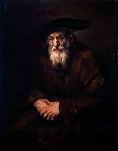 Portret van een oude Jood, 1654 door Rembrandt van Rijn