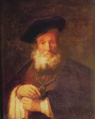 Portret van een oude man door Rembrandt van Rijn