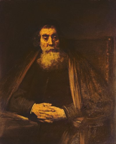Portret van een oude man door Rembrandt van Rijn