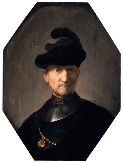 Portret van een oude krijger, ca. 1629-1630 door Rembrandt van Rijn