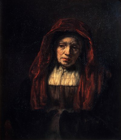 Portret van een oude vrouw, 1654 door Rembrandt van Rijn