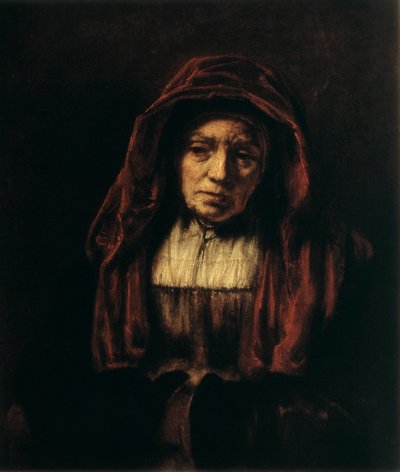 Portret van een oude vrouw, 1654 door Rembrandt van Rijn
