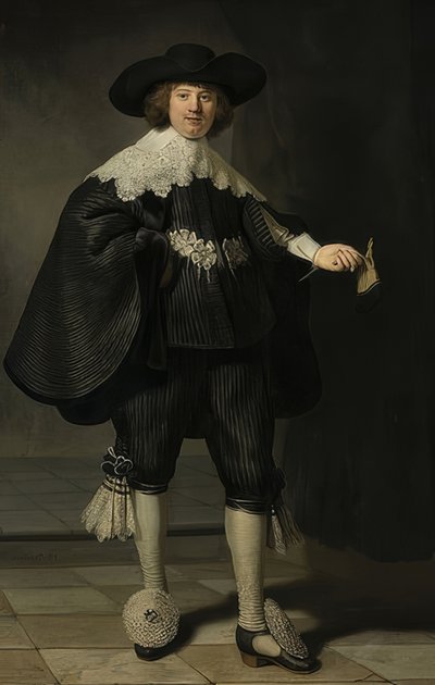 Portret van Marten Soolmans door Rembrandt van Rijn