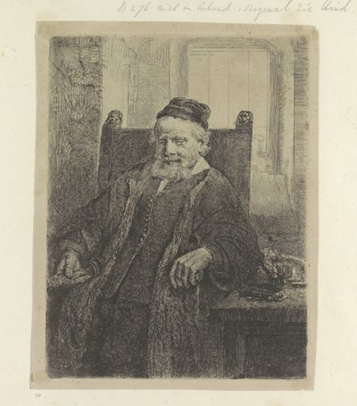 Portret van de goudsmid Jan Lutma door Rembrandt van Rijn