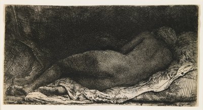 Liggende vrouw door Rembrandt van Rijn