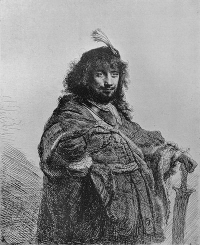 Rembrandt met de Sabel, 1634 door Rembrandt van Rijn