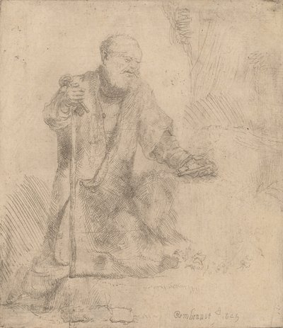 Sint Petrus in Boetedoening, 1645 door Rembrandt van Rijn