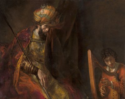 Saul en David, ca. 1655-1658 door Rembrandt van Rijn