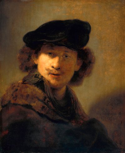 Zelfportret met Fluwelen Baret, 1634 door Rembrandt van Rijn