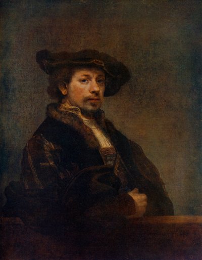 Zelfportret op 34-jarige leeftijd door Rembrandt van Rijn