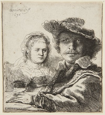 Zelfportret met Saskia door Rembrandt van Rijn
