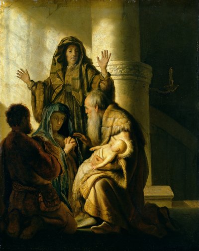 Simeon en Hannah in de tempel, c.1627 door Rembrandt van Rijn