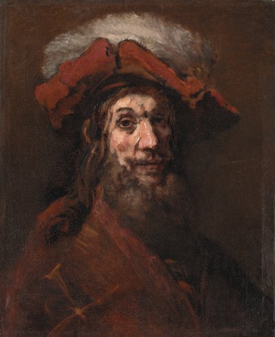 Schets voor De Ridder met de Valk, bekend als "De Kruisvaarder" door Rembrandt van Rijn