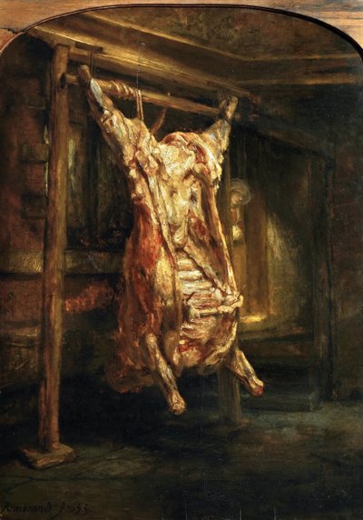 Geslachte Os, 1655 door Rembrandt van Rijn