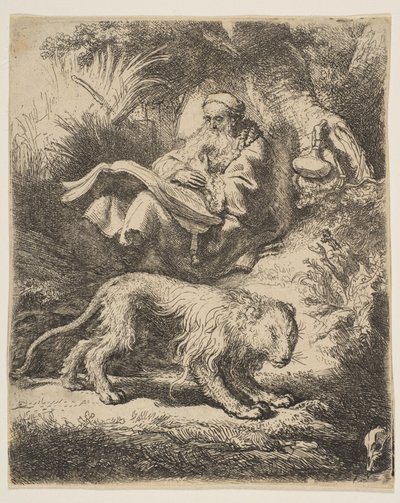 St. Hiëronymus lezend door Rembrandt van Rijn