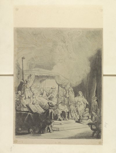 Sterfbed van Maria door Rembrandt van Rijn