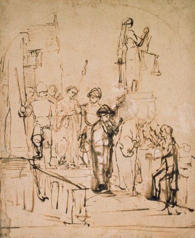 Susanna voor het Oordeel, 17e eeuw door Rembrandt van Rijn
