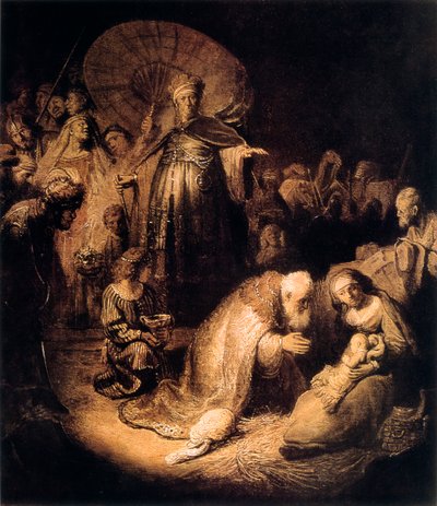 De aanbidding der wijzen, 1632 door Rembrandt van Rijn