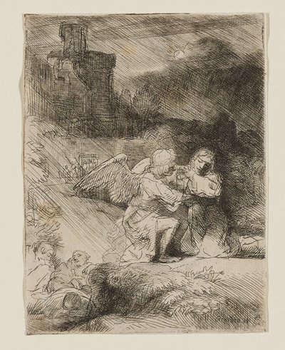 De lijdensweg in de tuin door Rembrandt van Rijn
